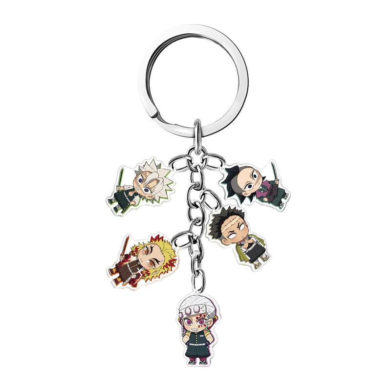 Anime Demon Slayer Acrylic Keychain Transparent Charm Manufacturer Direct Supply Multiple Styles Bulk Custom Beautiful Design