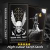 New Skull Black Tarot Deck 78 Cards Gothic Divination Oracle Dark Mystery Rider Waite Spiritual Guidance English Spanish Russian