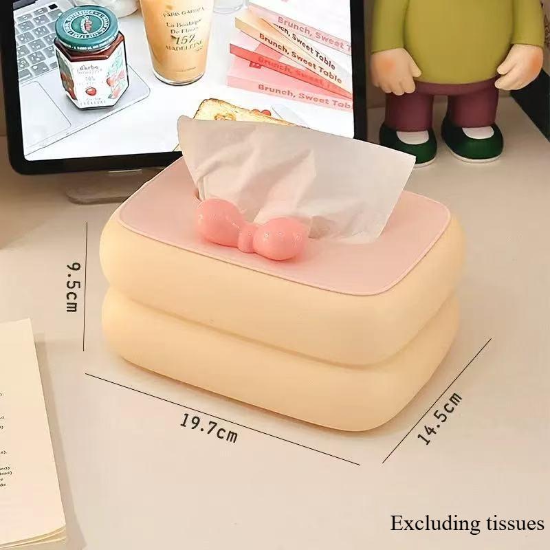Tissue Box Dopamine Contrasting Color Living Room Coffee Table High-end Feeling Napkins Paper Box Creative Home Bedroom Desktop