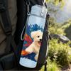 1PC White Puppy Color Splash Art 750ml Color Plastic Sports Water Bottle Leakproof Flip Straw Lid For Sports Office Home Use