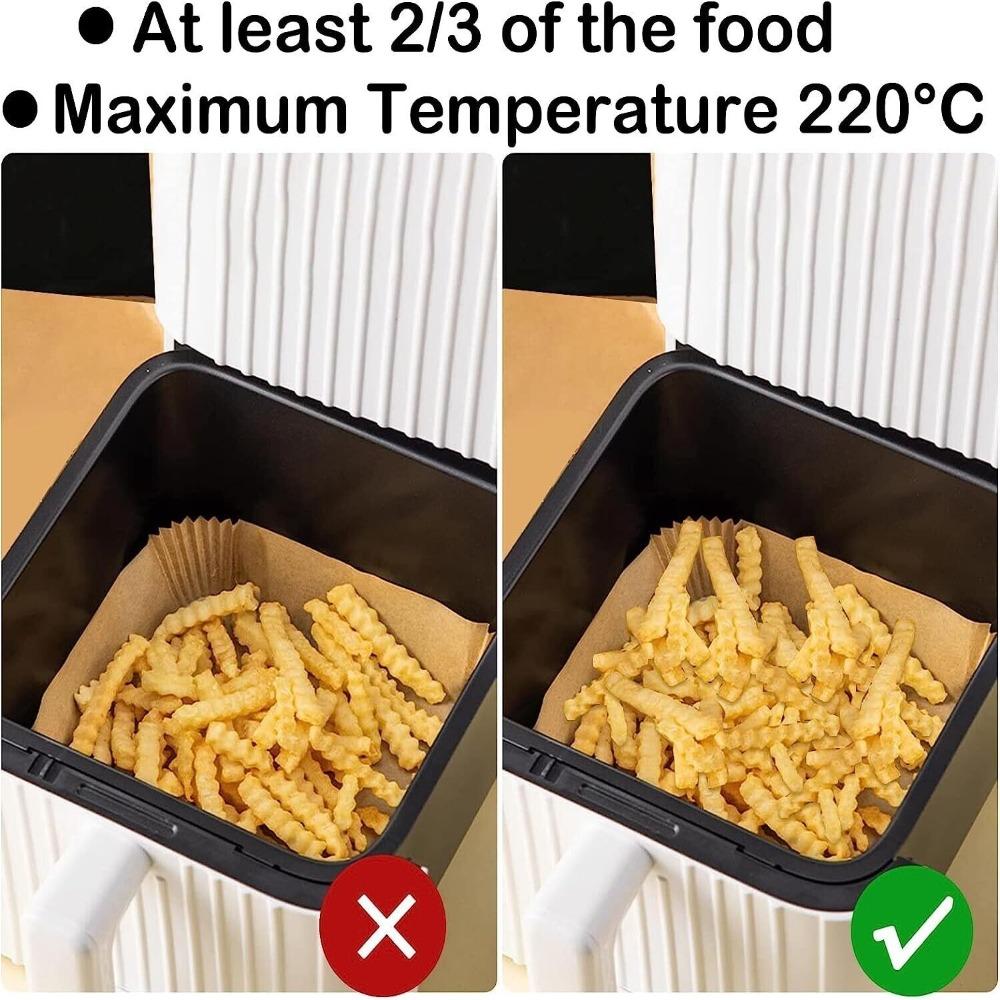 50/100Pcs Parchment Air Fryer Paper Disposable Oil Absorbing Paper New Steamer Mat  Roasting Baking