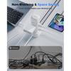 [2025 Upgraded] Power Strip Tower with Retractable Charging Cable, SUPERONE Surge Protector Tower with PD20W USB C and 12 AC Outlets, Flat Plug 6 FT
