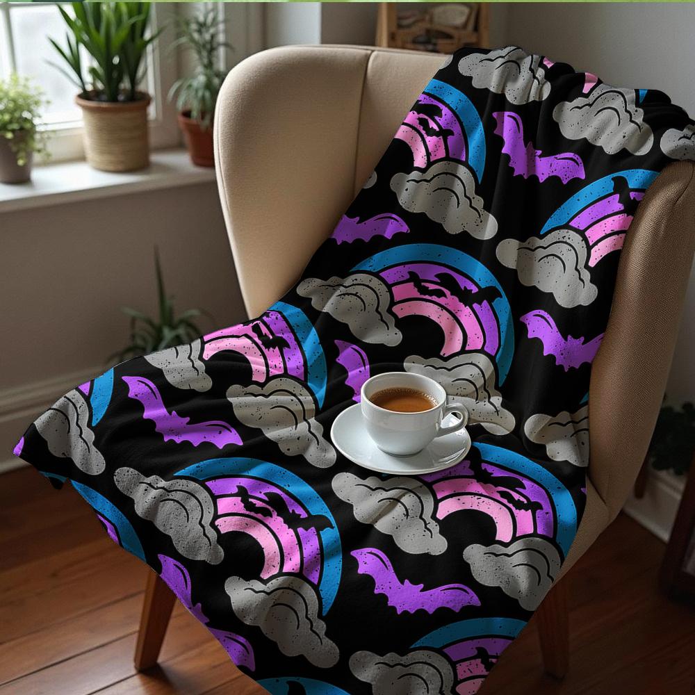 Rain Forest Crown Frog Soft Flannel Blanket Breathable Warm Throw for Office Car Sofa Kids Room Birthday Xmas Gift