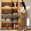 Under Cabinet Collection Display COB LED Strip Light Wardrobe Closet Lamp Penetrable Wood Door-opening Sensor Sync Control