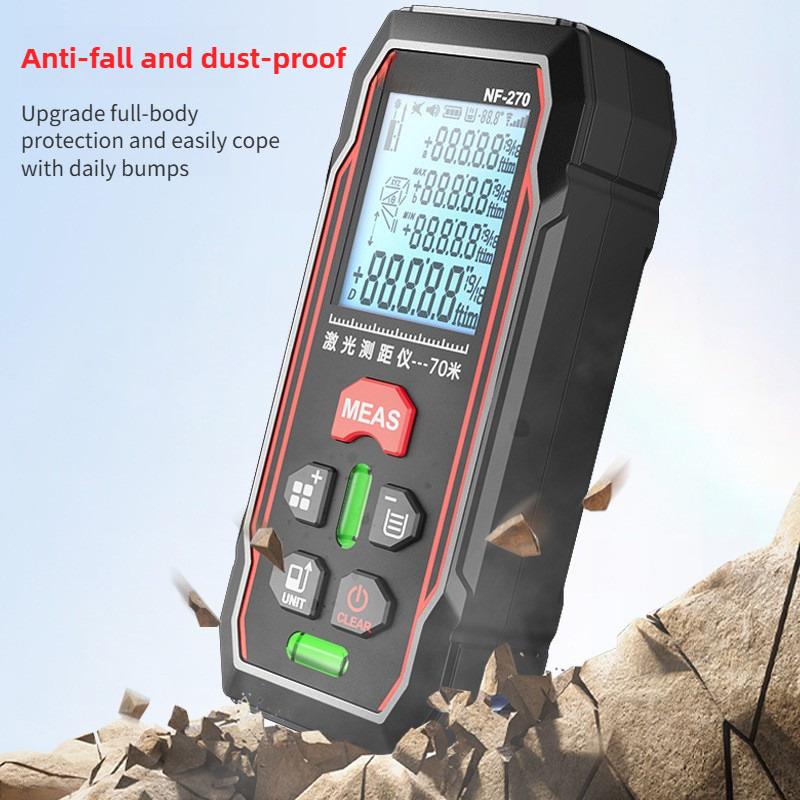 NF-270 Portable Infrared Measurement Handheld Red Light Laser Rangefinder Electronic Ruler HD large screen Measuring Tool