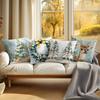 Green Christmas Decoration Pillowcase Printed Polyester 45X45Cm Throw Pillowcover Decorative Sofa Cushion Pillowslip Home Decor