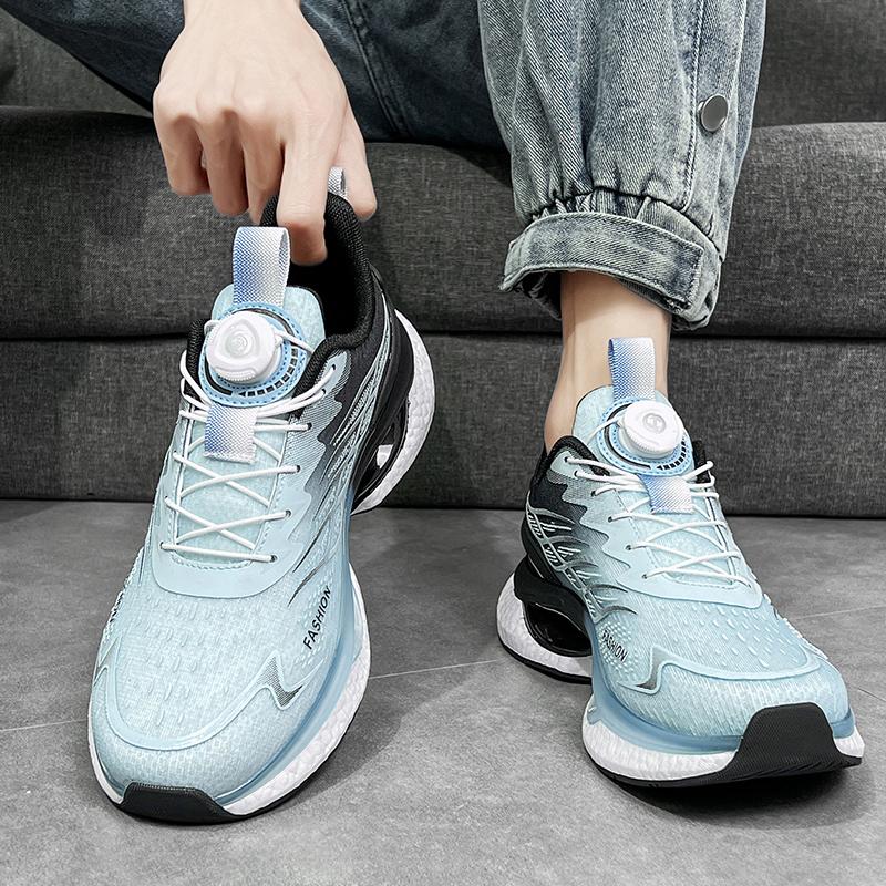 Rotating button winter cotton shoes student running shoes shock absorption casual running sneakers