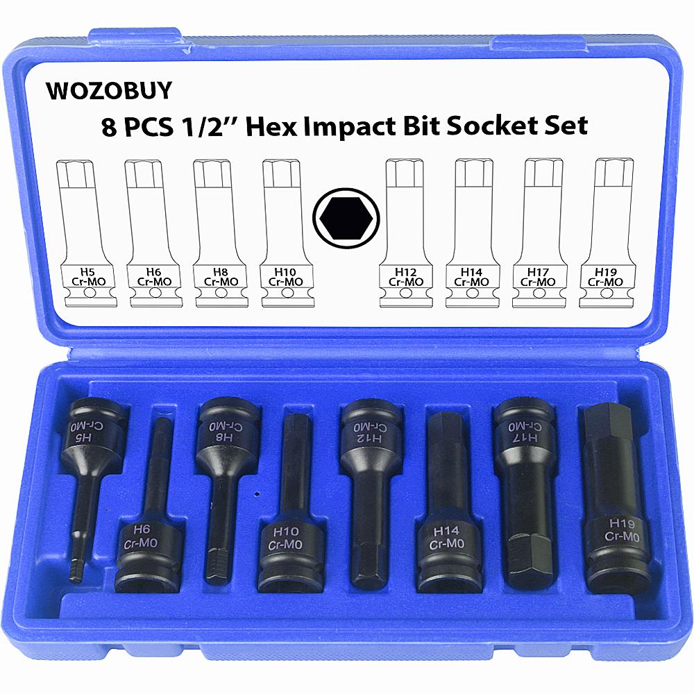 8pcs Bit Socket Set Impact Drill Bit Adapter H/T/M Type for Car Auto Bicycle Repair Hand Tools Power Drills Socket Wrench