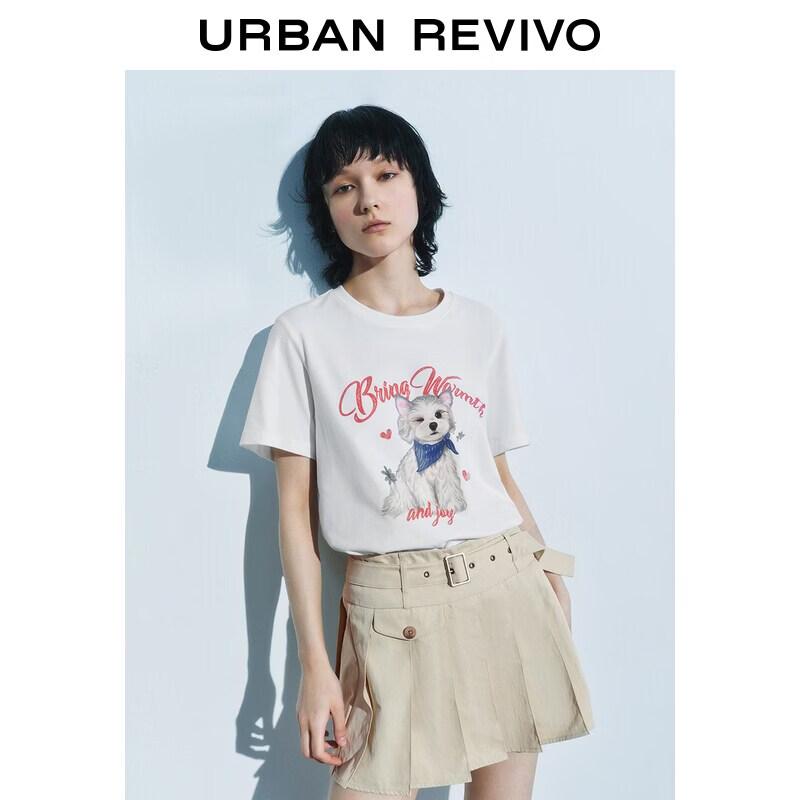 UR Women s Cute Pet Print Cotton T-shirt S