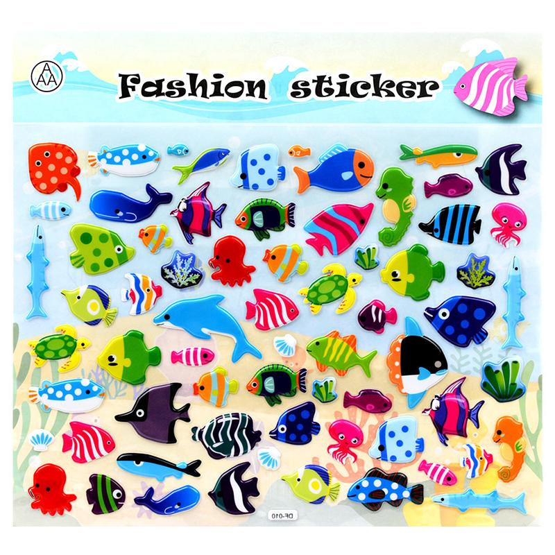 3D Bubble Sticker Car Truck Plane Traffic Waterproof Cartoon Anime Stickers For Girl Boy Kids Funny Educational Toys