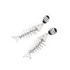 Pinkdudu Vintage Exaggerated Fish Bone Zinc Alloy Earrings Trendy Drop Earrings Women Jewelry PD2391