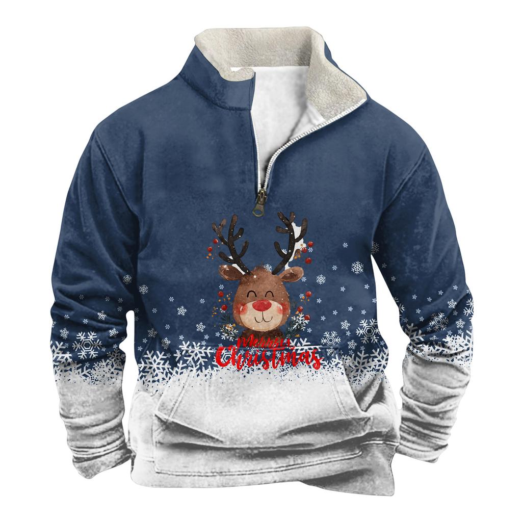 Frühlings- und Herren-Sweatshirt mit Stehkragen ist ein lässiges Outdoor-Pullover-Oberteil