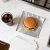 Fogli di Carta Alluminio per Hamburger di Grado Alimentare 50/100 Fogli Resistenti al Grasso e Impermeabili per la Conservazione di Cibi Caldi