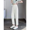 Black Suit Pants for Women, Spring/Summer New Style, Draped Straight Wide-Leg Nine-Point Petite Cigarette Pants, Summer Thin Style