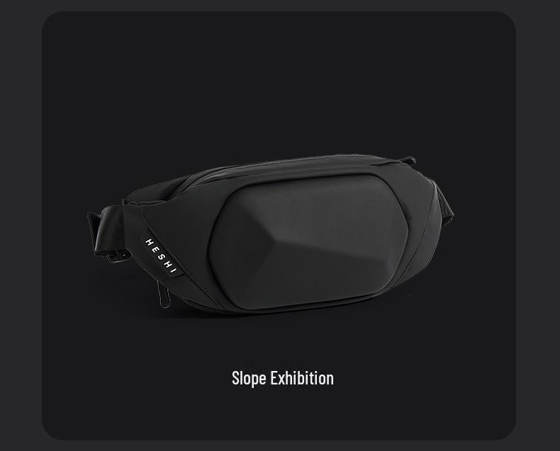 Men's Trendy Shield Armor Polyhedron Chest & Waist Bag for Sports and Fitness