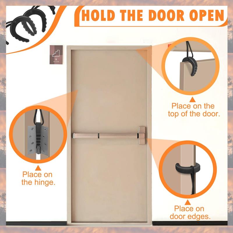 2025 Trend 4 Pack First Responder Door Stops Door Jam For Law Enforcement Door Stoppers Wedge Door Stopper Black