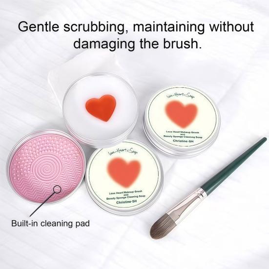 Makeup Brush Cleaner Soap Cleaning Mat Multi-purpose Makeup Sponge Portable Travel with Silicone Cosmetic Scrubber Cleaning