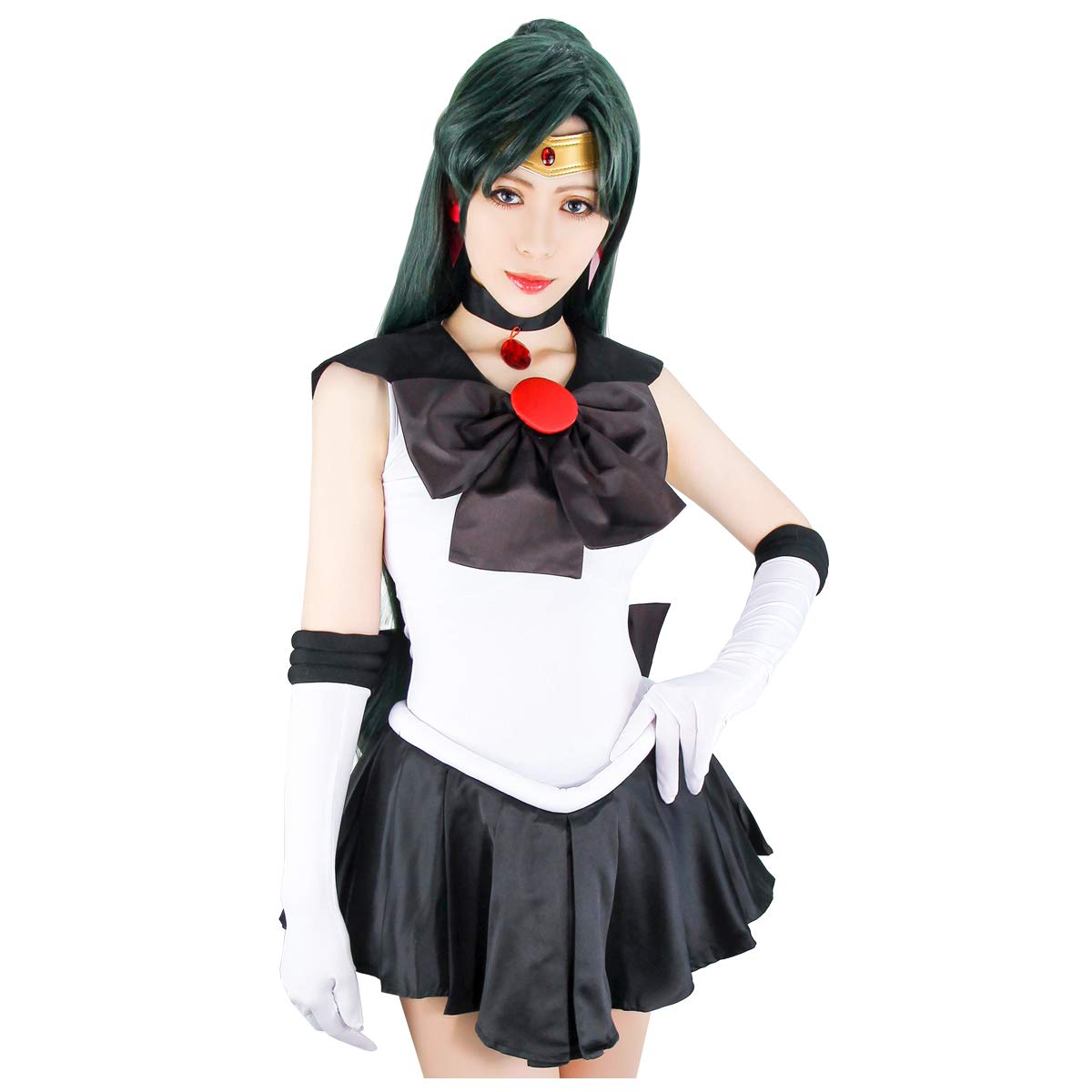 

Костюм для косплея Fujitatsu Сейлор Мун, Сделан из эластичной ткани, Размеры плюс сайз, Набор Сейлор Плутон и Мэйо, Ткань типа купальника, Цельный комплект, Мужской, S-M,