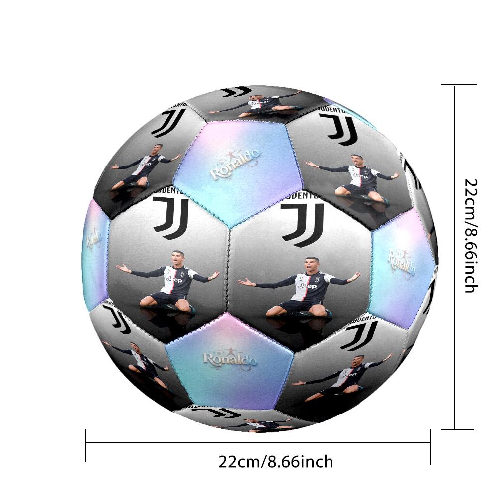 Ronaldo's Cr7 Football Legend Size 5 Soccer Ball Machine Sewn Indoor/Outdoor Training and Matches Perfect Commemorative Gift for Soccer Lovers