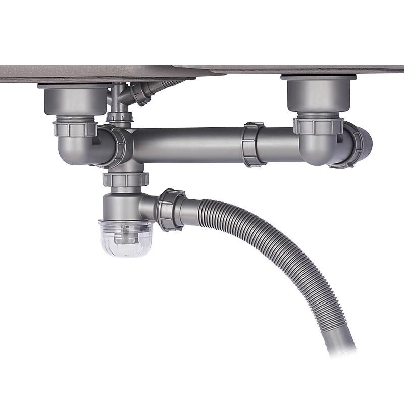 SIOYIE Stainless Steel Double Sink Drain Pipe