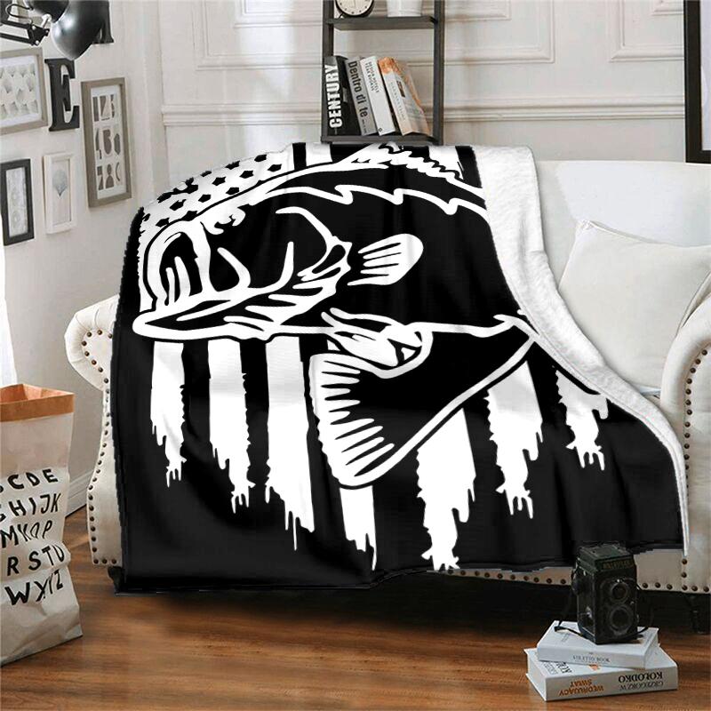 1pc Blanket Nash Tackle Print Design, Lightweight Blanket for Sofa, Bed- Soft &Warm, Gift for All Seasons Like Christmas, Halloween