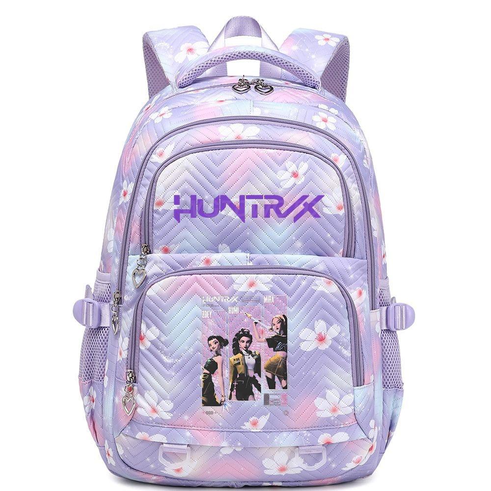 Kids Girls Kpop Hunters Rumi Zoey Printed Backpack Student School Waterproof Big Bag