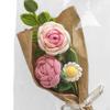 Knitted Flower Artificial Finished Floral Table Hand Crochet Bouquet for Valentines