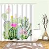 Tropical Cactus Plant Pineapple Shower Curtains Bathroom Frabic Waterproof Polyester Bath Curtain