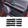 Glossy Piano Black Interior Door Panel Trim Sticker For Toyota Tacoma 2016-22