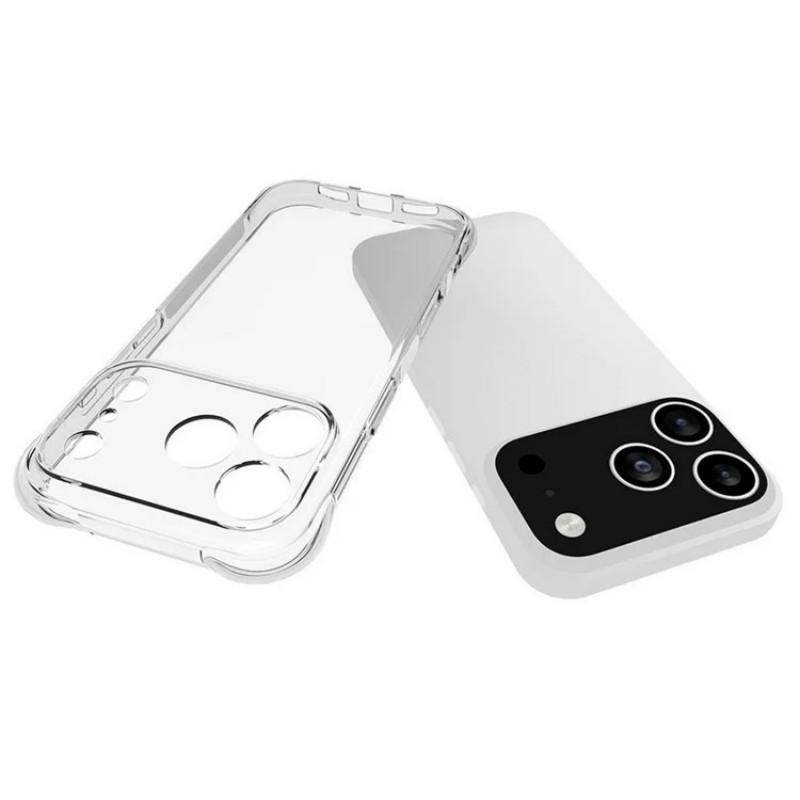 

For iPhone 17 Pro Clear TPU Case WANLONFENG TM Series 2.0mm Phone Back Cover Transparent