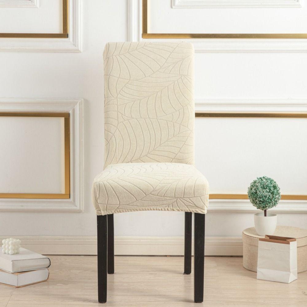 Dacron Dining Chair Cover Jacquard Seat Covers Chair Protective Case Kitchen Chair Cover Household