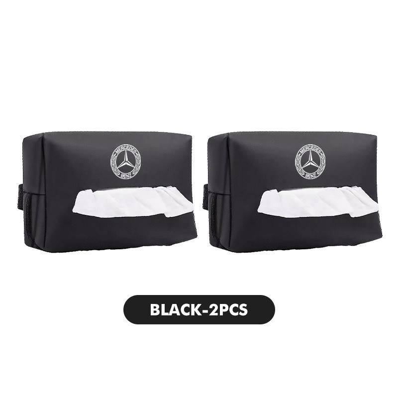 CGRE6 For Benz 1/2PCS Car Interior Tissue Bag Seat Back Tissue Storage Box Holder Accessories AMG VIANO GLB GLC W108 W124 W126 W169