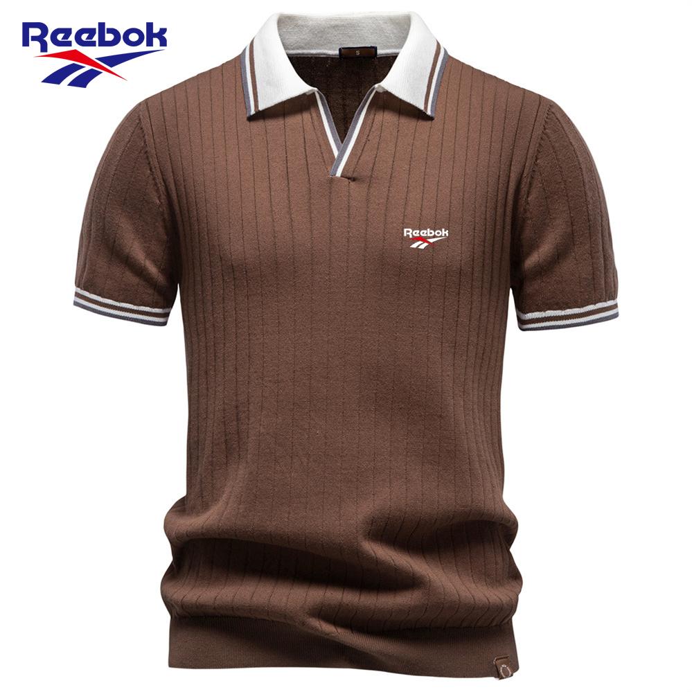 

Reebok 2026 Summer New Women s Embroidery Casual Contrasting Polo Shirt Short Sleeved Women s Woolen Top 2XL