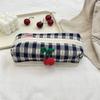 Plaid Cosmetic Bag for Women Christmas Gift Travel Makeup Organizer Portable Storage Pouch Autumn Winter New Style