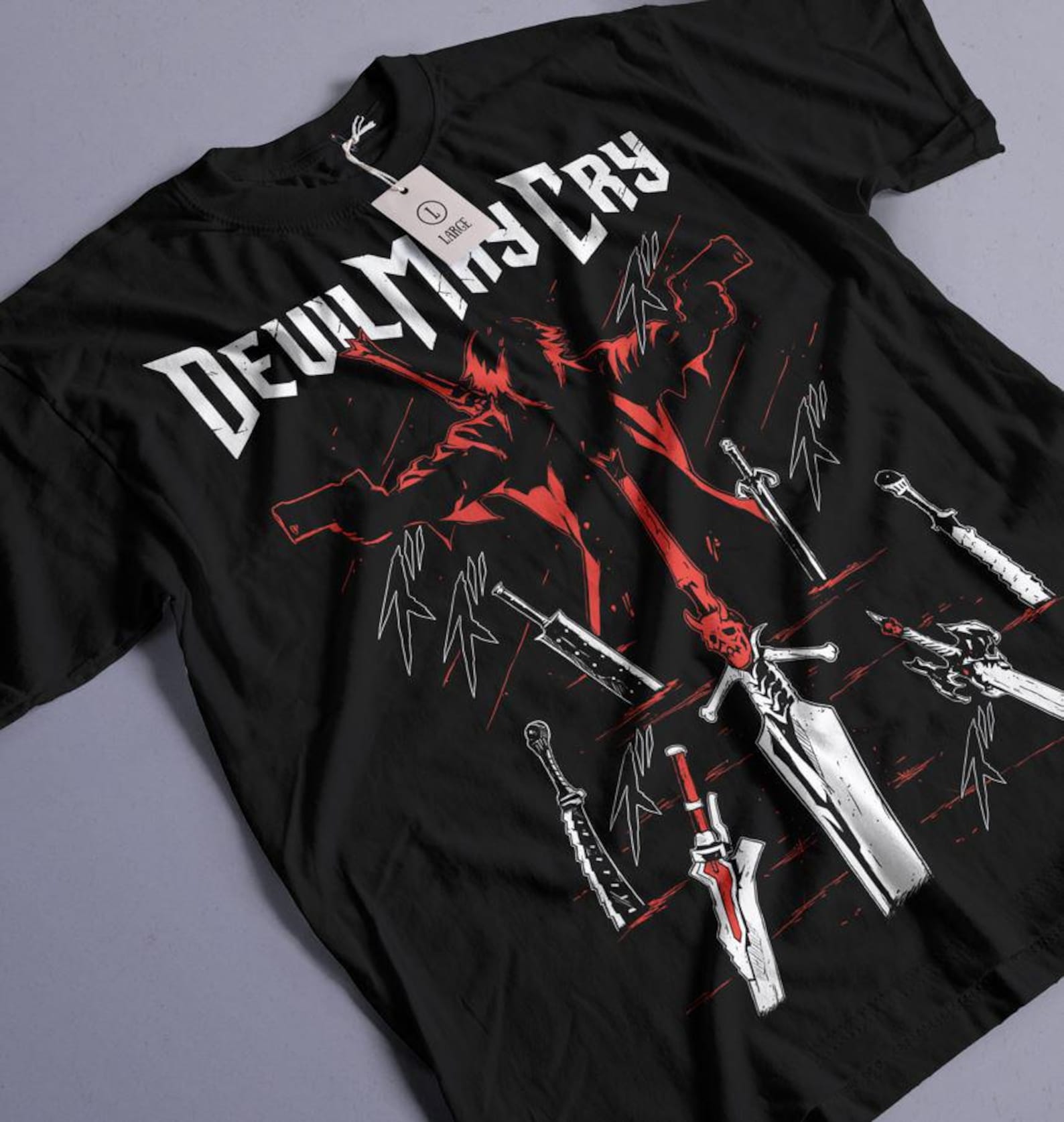Dante Shooting DMC Premium Unisex T-Shirt, May Cry DMC3 Premium Unisex T-Shirt S