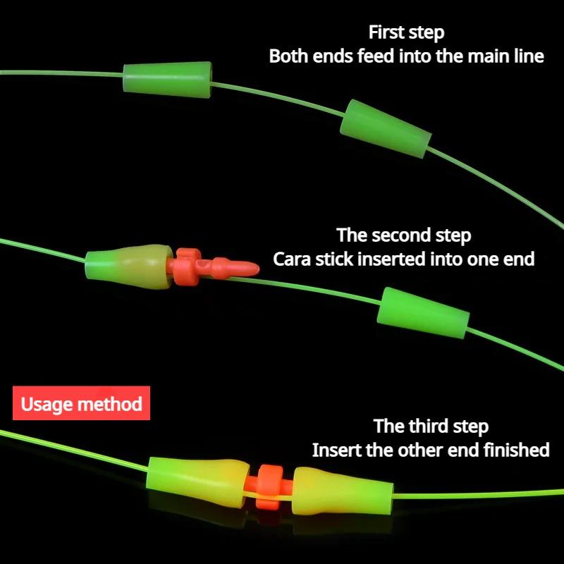 10-60 Piecesset Bobber Float Stop Yellow Orange Fishing Gear Accessories Fishing Float Sea Fishing Clip Wind Pole