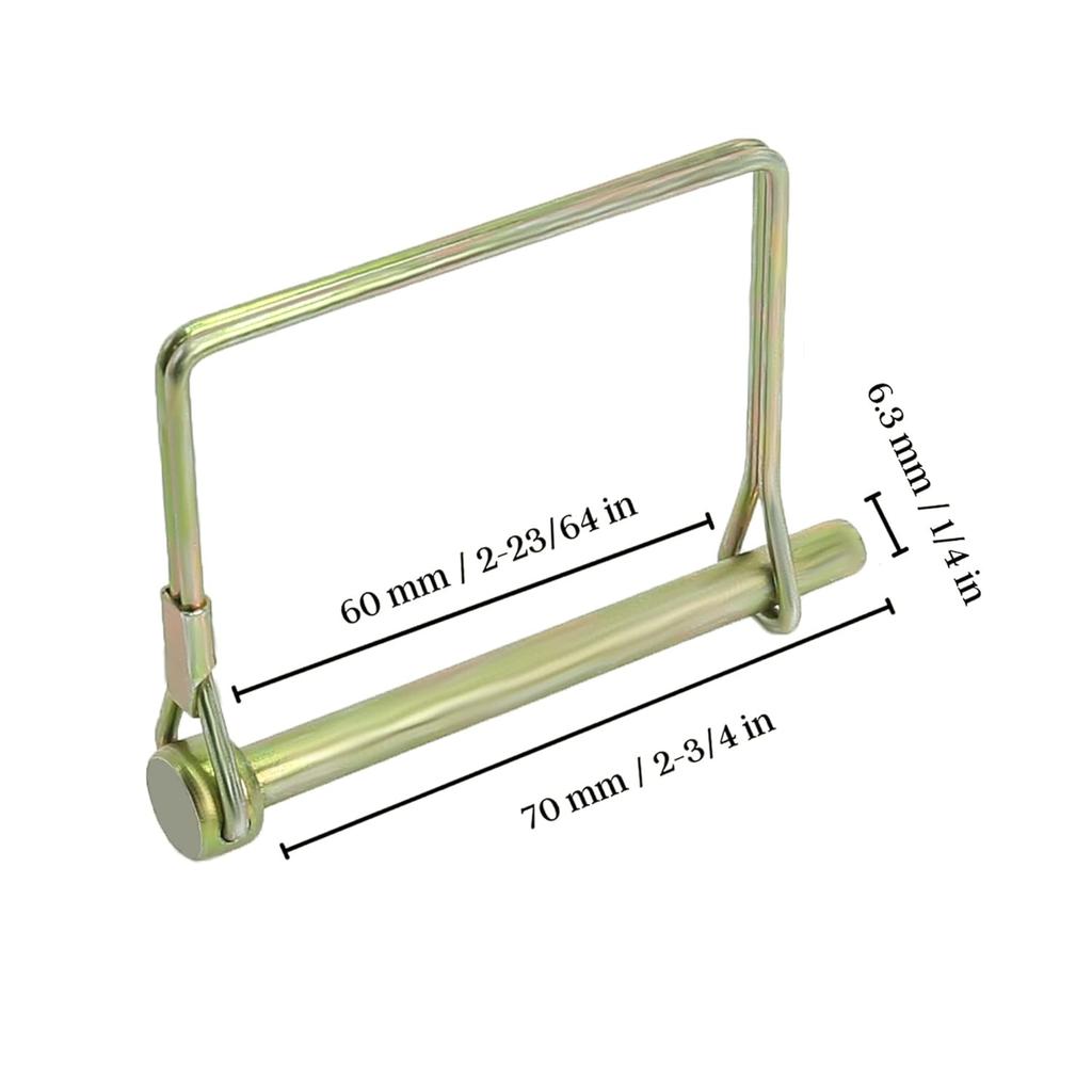 Pack of 10 Gold Trailer P – 2-3/4" X 1/4" (L X W) – Featuring PTO P, Lock P, Trailer Hitch P, and Shaft Locking Coupler P for Farm Trailers,