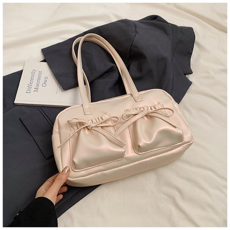 Stylish Commuter Large Capacity Bag Female College Student Class Shoulder Bag Casual Tote Bag