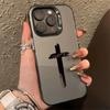 For iPhone 16 Pro Max 15 14 13 12 11 Stylish Three-Color Cross Phone Cover For iPhone XS Max X XR SE 3 2022 Matte Hard Back Case