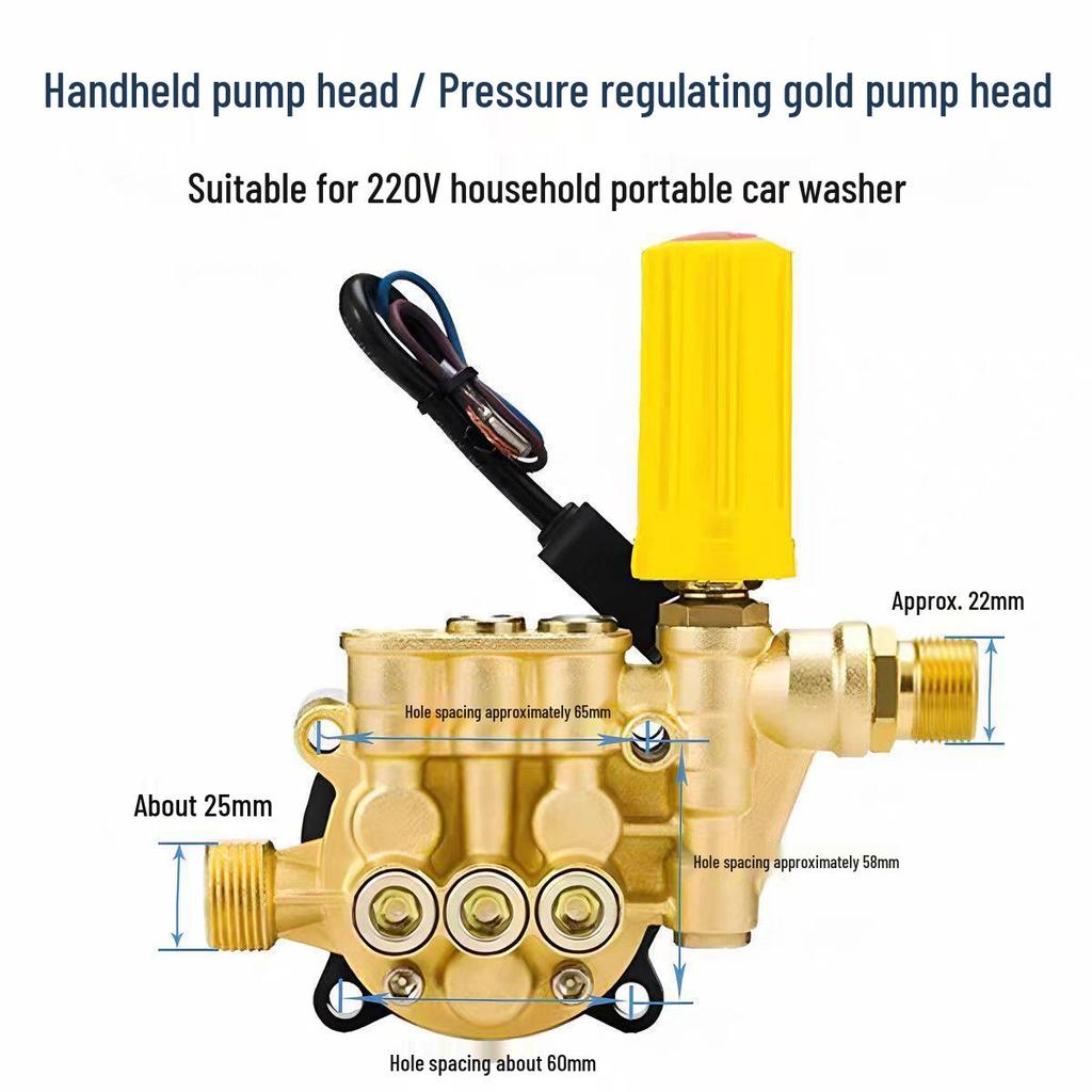 Morgana High-Pressure Car Washer Pump Head Assembly Set - Complete Car Washing Accessories