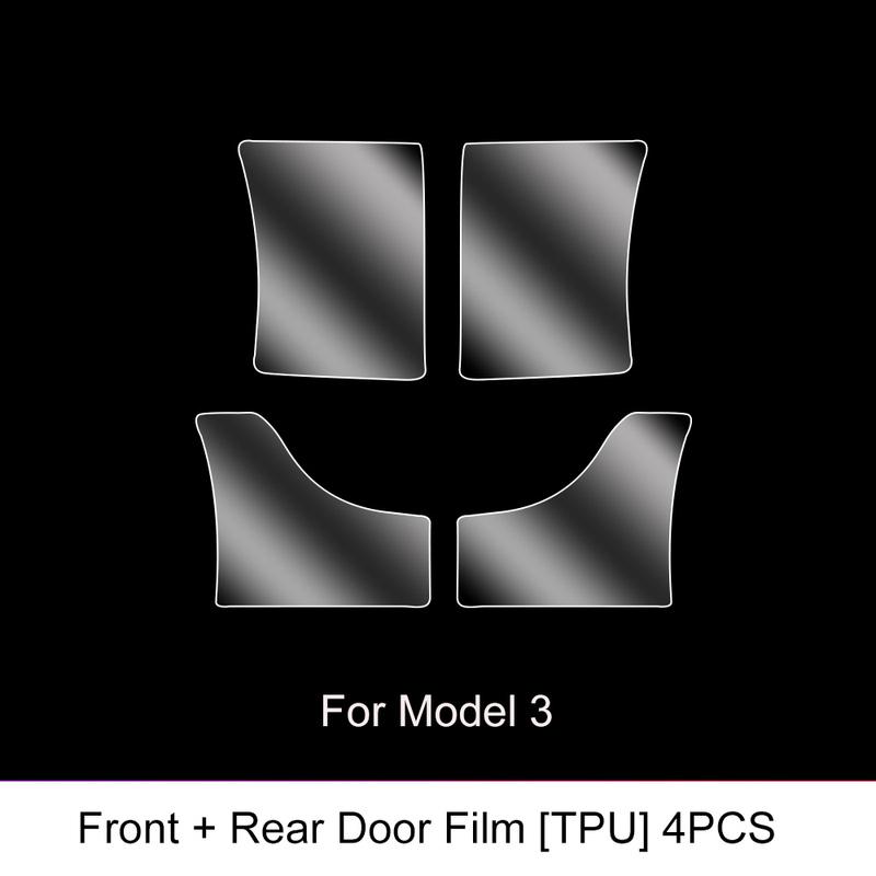 For Tesla Model3/Y 2017-2025 Front Door Rear Door Protective Film Invisible Car Clothing TPU Film Decoration for Model Y Juniper