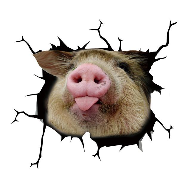 Animal Car Stickers Waterproof PVC Auto Scratch Occlude 3D Simulation Electrostatic Decal Car Window Home Decoration