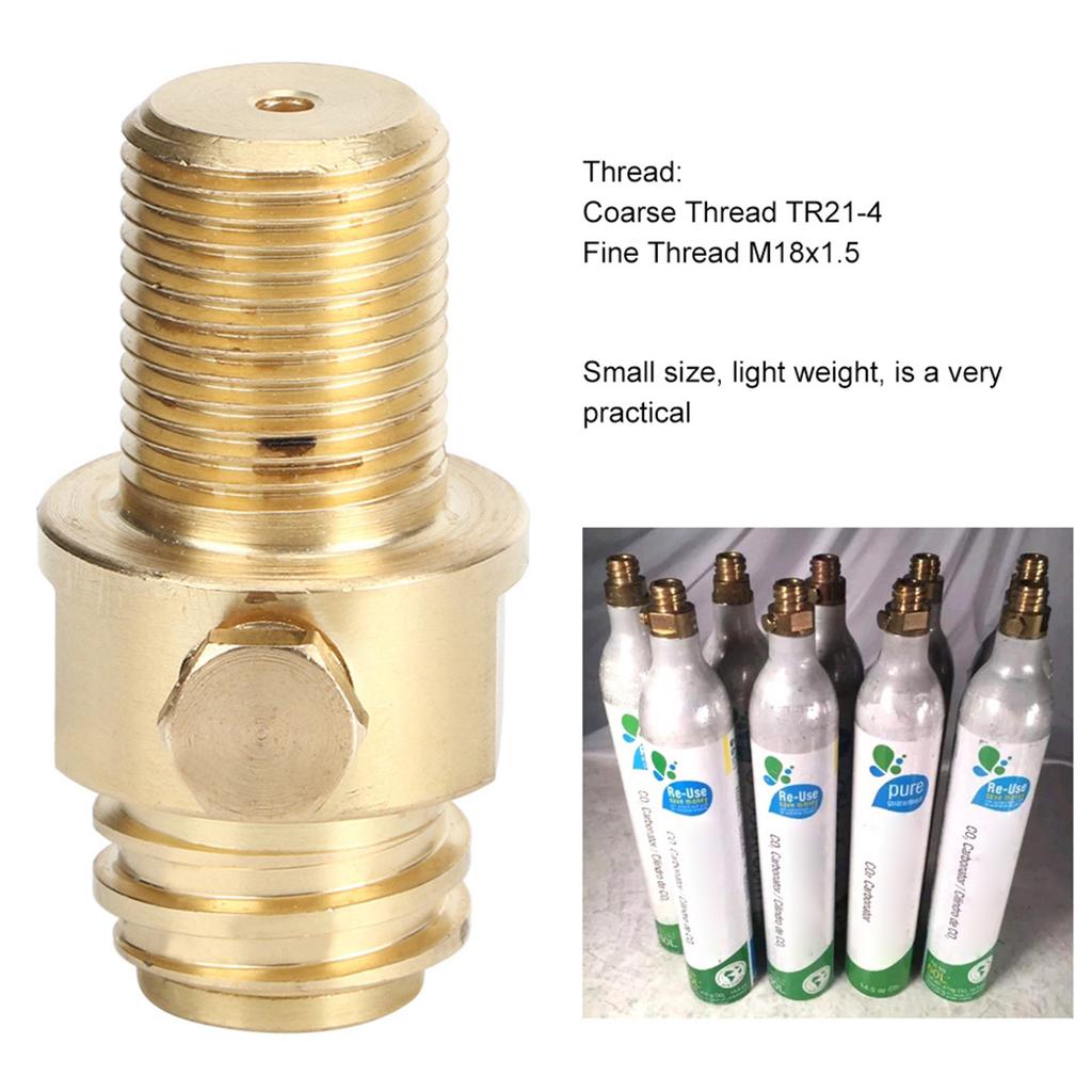 Soda Cylinder Valve CO2 Refill Adapter Converter M18X1.5 for Sodastream