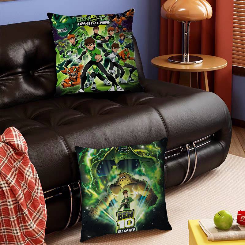 B-Ben10 Animiertes Kissen Anime Kissen Sofa Bett Kopfkissenbezug Kissenbezug 45x45 Cm Mode