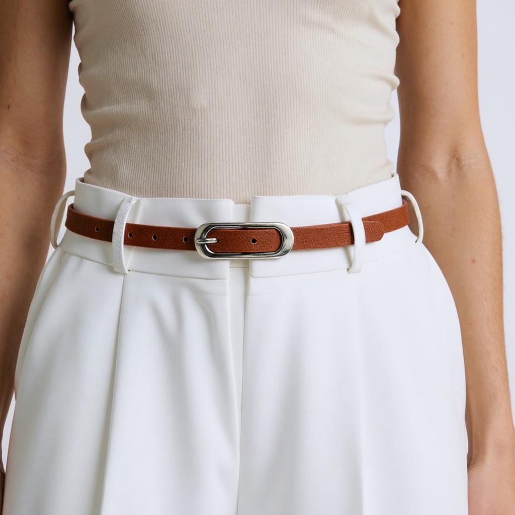 Women’s Soft PU Waist Belt Adjustable Waistband Strap Slim Design Lightweight Accessory For Jeans Dresses Skirts