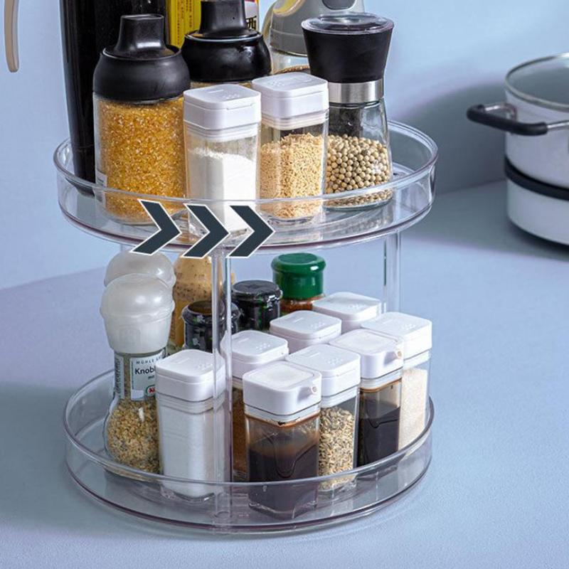 360Degree Rotatable Desktop Cosmetic Rack Bathroom Shelf Large-Capacity Perfume Aromatherapy Skin Care Product Storage Rack Organizer