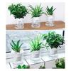 Self Watering Plant Pot Flower Pot with Deep Clear Reservoir Modern Planter with Wick Ropes for Houseplants Indoor Pothos