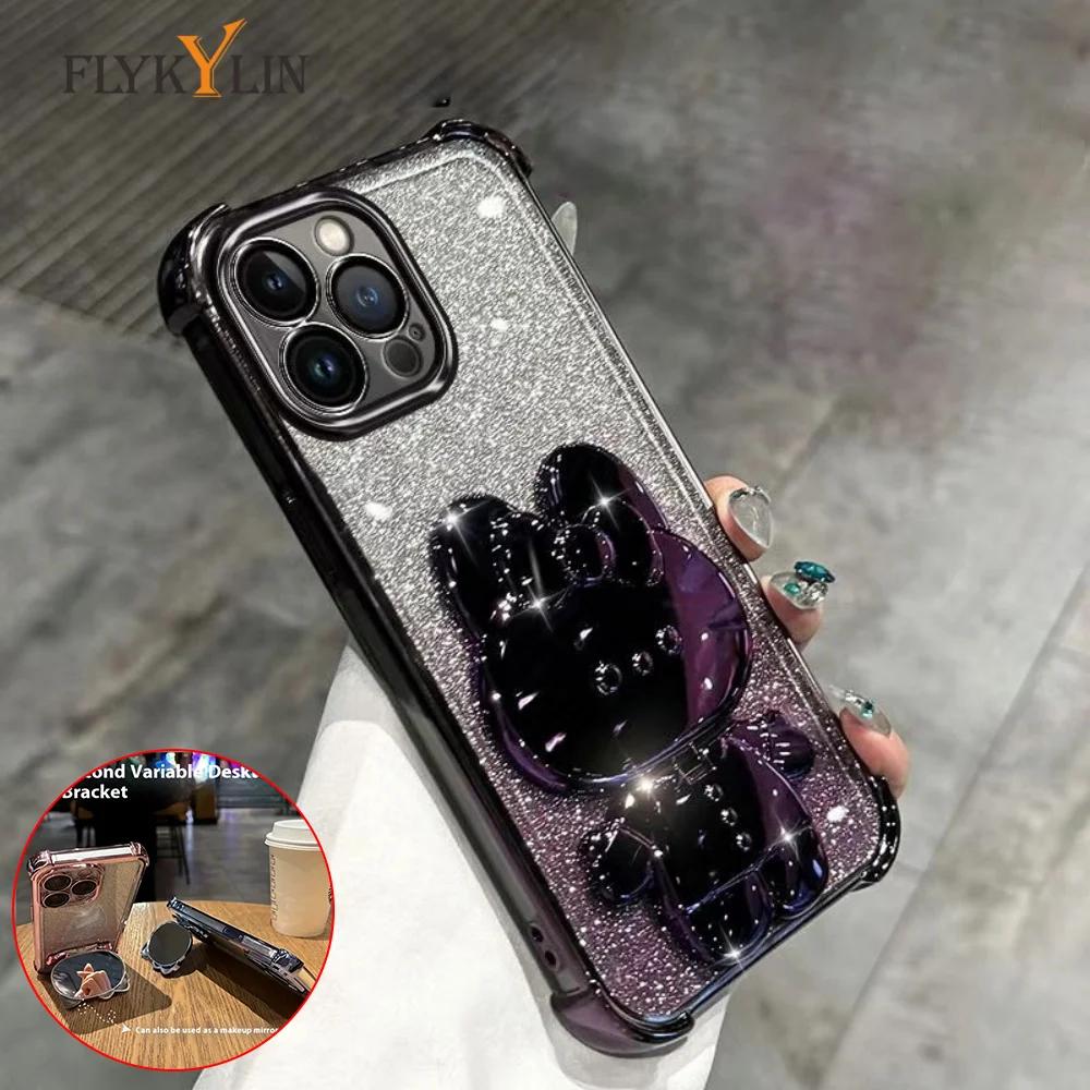 

Роскошный блестящий чехол-зеркало с кроликом для телефона Motorola Moto G20 G30 G84 G54 G82 G71S, противоударная задняя крышка For Moto G30