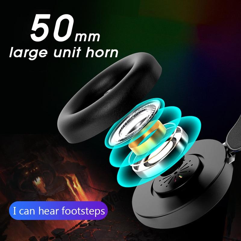 2020 Newest Gaming Noise Reduction Headset Ear Buds Earphone Wired Headphone 7.1Surround Stereo Sound Headsets Mic LED Flexible for PC