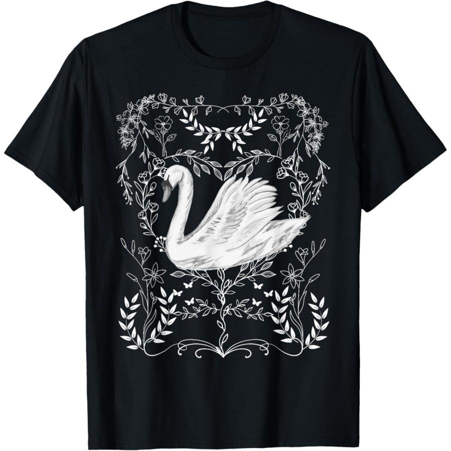 Футболка для любителя птиц-лебедей XXXXXL чёрный